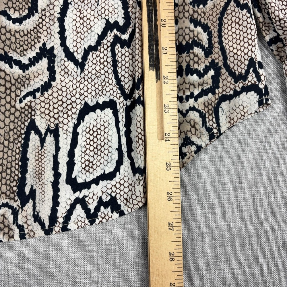 CAbi Shirt Womens S Beige Animal Print Collared Button-Up Lightweight Polyester - Picture 4 of 10